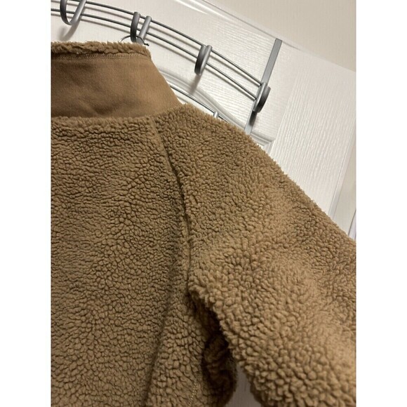 John Galt Full Zip Jacket long sleeve fuzzy Camel brown Women’s One Size teddy - Picture 13 of 16